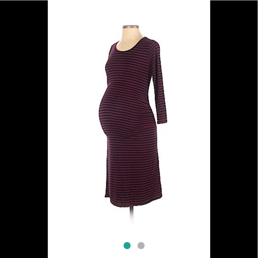 New Liz Lange Striped Maternity Dress